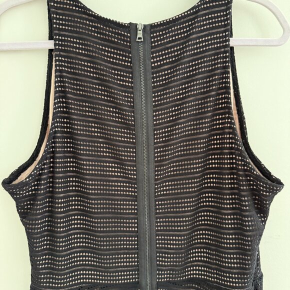 BCBG MAXAZRIA Sheer/Lined Black A Line Dress - Size Large - Picture 7 of 9